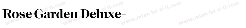 Rose Garden Deluxe字体转换